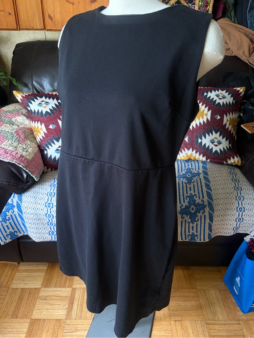Old Navy Classic Black Sleeveless Above Knee Cotton Blend Shift Dress Size XL